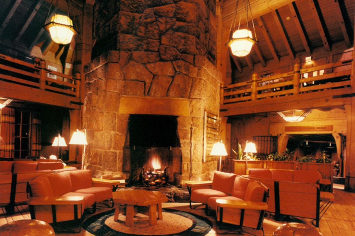 Historic Timberline Lodge Fireplace Lounge