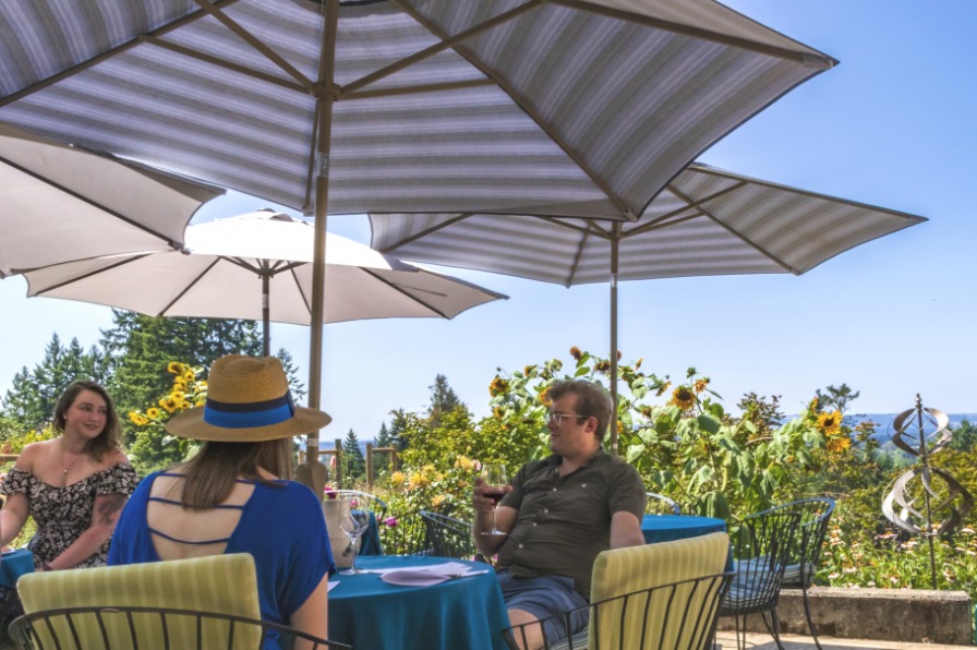 Christopher Bridge Wines Tasting Room Deck
