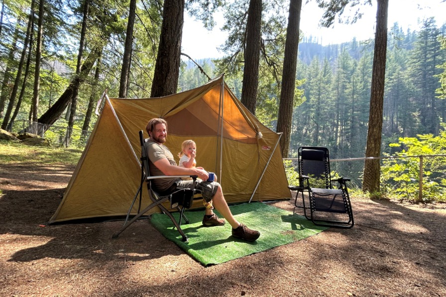 Camping at Promontory Park in Estacada, Oregon