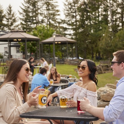 People sitting outside at Molalla River Brewing in Molalla