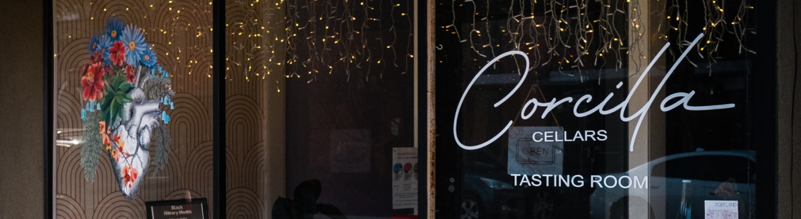 Storefront of Corcilla Cellars Tasting Room