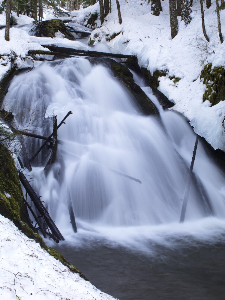 Snowy waterfall