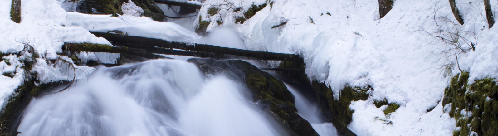 Snowy waterfall