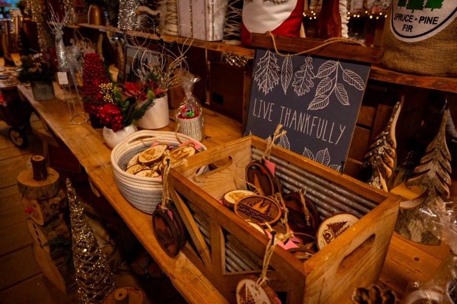 Craft goodies in a wood box